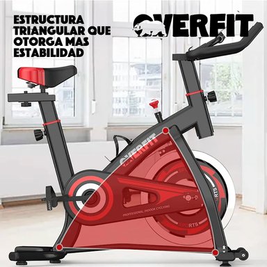 BICICLETA DE SPINNING PRO OVERFIT ESTATICA FITNESS GYM - 5