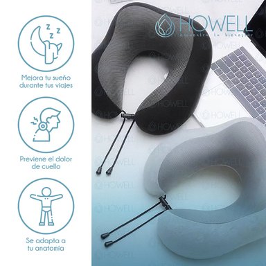 ALMOHADA CERVICAL DE VIAJE HOWELL VISCO MEMORY + ACCESORIOS - 2