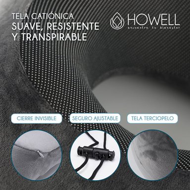ALMOHADA CERVICAL DE VIAJE HOWELL VISCO MEMORY + ACCESORIOS - 6