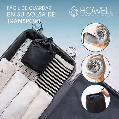 ALMOHADA CERVICAL DE VIAJE HOWELL VISCO MEMORY + ACCESORIOS - 8