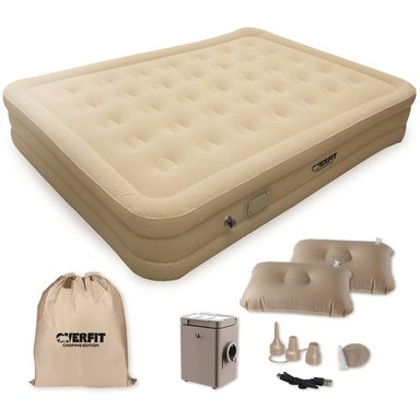 COLCHON INFLABLE ELECTRICO 2 PLAZAS OVERFIT BOMBA PORTATIL - 1