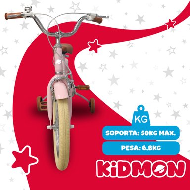 BICICLETA INFANTIL ARO 16 KIDMON RUEDAS DE APRENDIZAJE NIÑA - 3