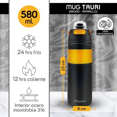 TERMO BOTELLA TERMICA 580ML TAURI BY FELLOW MUG CAFE AGUA - 2