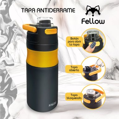 TERMO BOTELLA TERMICA 580ML TAURI BY FELLOW MUG CAFE AGUA - 3