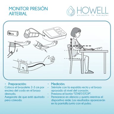 TENSIOMETRO V2 TOMA PRESION DIGITAL PRO HOWELL USB BATERIA - 4