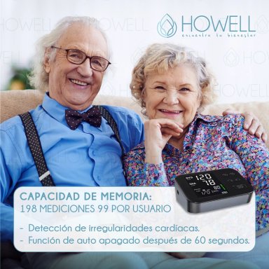 TENSIOMETRO V2 TOMA PRESION DIGITAL PRO HOWELL USB BATERIA - 6