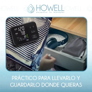 TENSIOMETRO V2 TOMA PRESION DIGITAL PRO HOWELL USB BATERIA - 9
