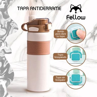 TERMO BOTELLA TERMICA TAURI BY FELLOW MUG AGUA CAFE 800ML - 3