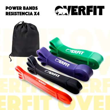 POWER BANDS OVERFIT BANDAS ELASTICAS RESISTENCIA SET X4 - 6