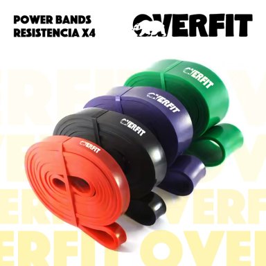POWER BANDS OVERFIT BANDAS ELASTICAS RESISTENCIA SET X4 - 7