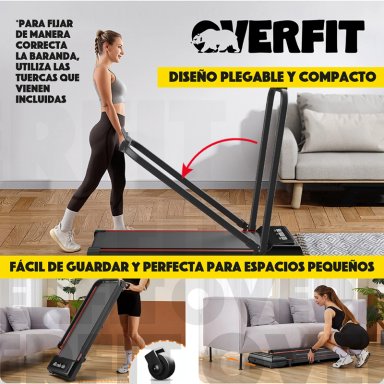 TROTADORA 2 HP OVERFIT CAMINADORA ELECTRICA PLEGABLE 10 KM/H - 3
