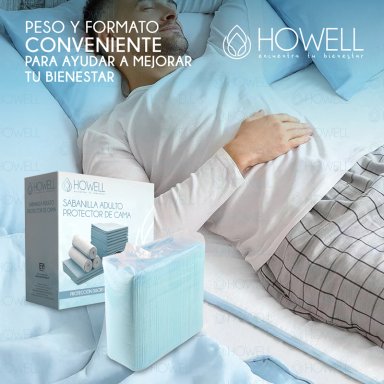 SABANILLA ADULTO PROTECTOR CAMA HOWELL 90X60CM 40 UNIDADES - 8