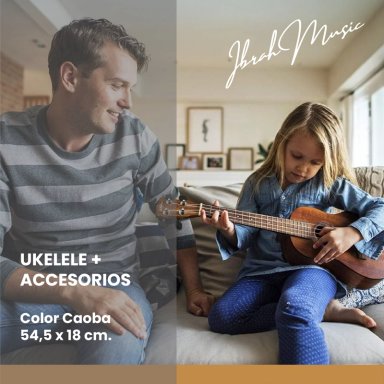 UKELELE CAOBA SOPRANO CONCIERTO IBRAH MUSIC + ACCESORIOS - 9