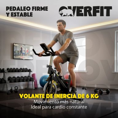 BICICLETA DE SPINNING PRO OVERFIT ESTATICA FITNESS GYM 6 KG - 6
