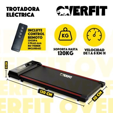 TROTADORA 1.5 HP OVERFIT CAMINADORA ELECTRICA PLEGABLE 8KM/H - 2