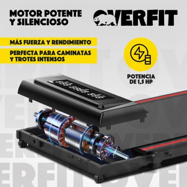 TROTADORA 1.5 HP OVERFIT CAMINADORA ELECTRICA PLEGABLE 8KM/H - 4