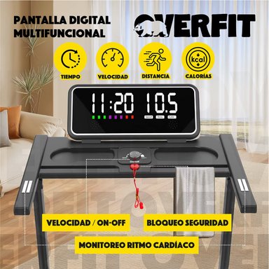 TROTADORA 2 HP OVERFIT CAMINADORA ELECTRICA PLEGABLE 12 KM/H - 3