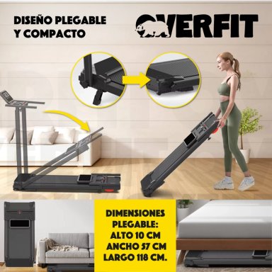 TROTADORA 2 HP OVERFIT CAMINADORA ELECTRICA PLEGABLE 12 KM/H - 4