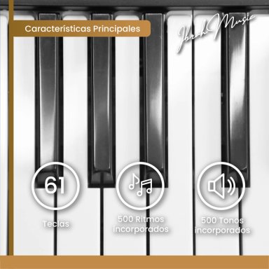 TECLADO MUSICAL 61 TECLAS IBRAH MUSIC PIANO CON MIDI SUSTAIN - 3