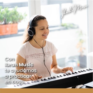TECLADO MUSICAL 61 TECLAS IBRAH MUSIC PIANO CON MIDI SUSTAIN - 7