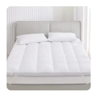 TOPPER CUBRE COLCHON KING HOMELY ACOLCHADO PREMIUM BLANCO BLANCO LISO KING - 1