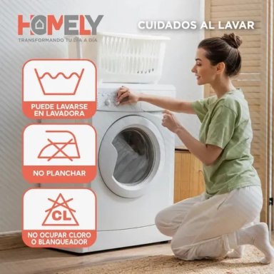 TOPPER CUBRE COLCHON KING HOMELY ACOLCHADO PREMIUM BLANCO BLANCO LISO KING - 7