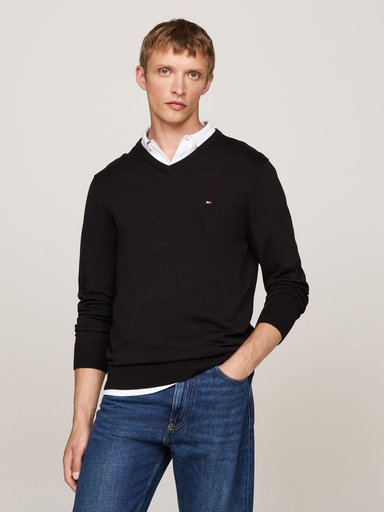 SWEATER BASICO SIGNATURE V-NECK - 1