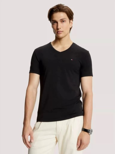 POLERA ESSENTIAL V-NECK SLIM FIT - 1