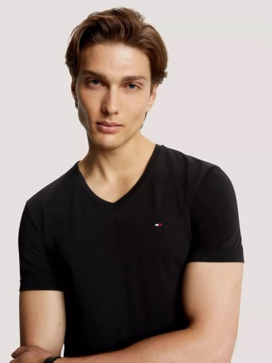 POLERA ESSENTIAL V-NECK SLIM FIT - 4