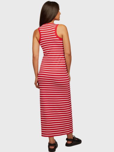 VESTIDO MAXI ACANALADO AJUSTADO - 2