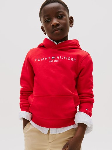 POLERON HOODIE DE NIÑO ESSENTIAL CON LOGO - 1