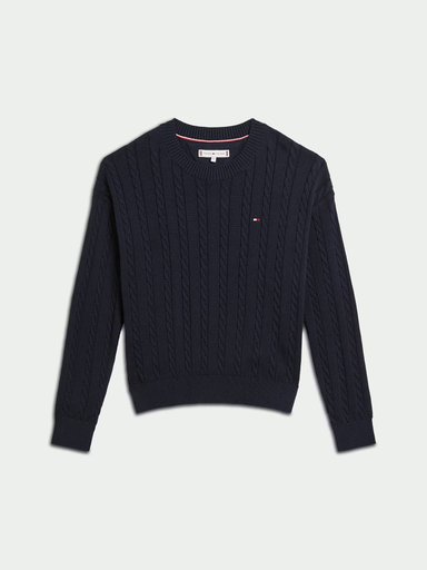 SWEATER DE NIÑA DE PUNTO TRENZADO - 1