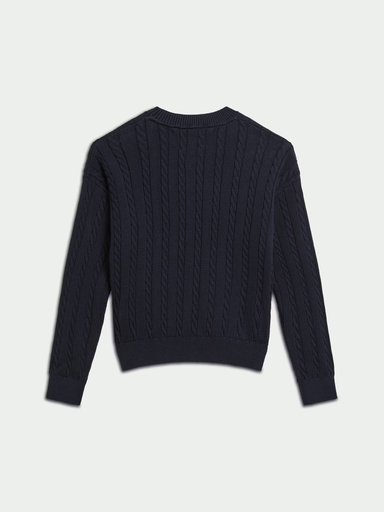 SWEATER DE NIÑA DE PUNTO TRENZADO - 2