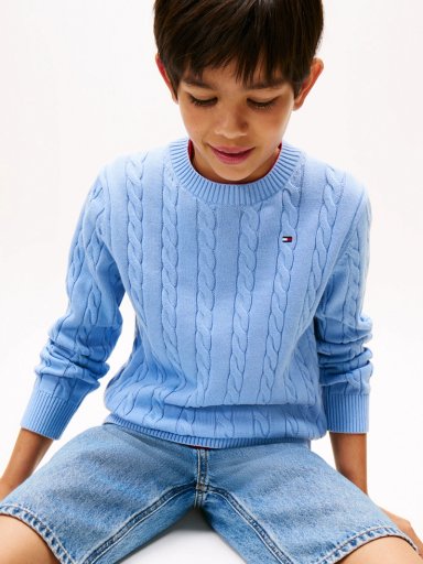 SWEATER DE NIÑO DE PUNTO TRENZADO - 4