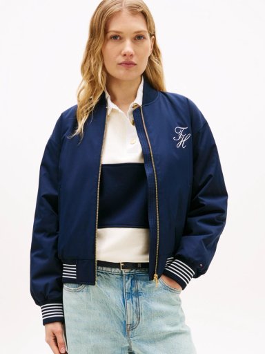 CHAQUETA BOMBER CON LOGO SCRIPT - 1