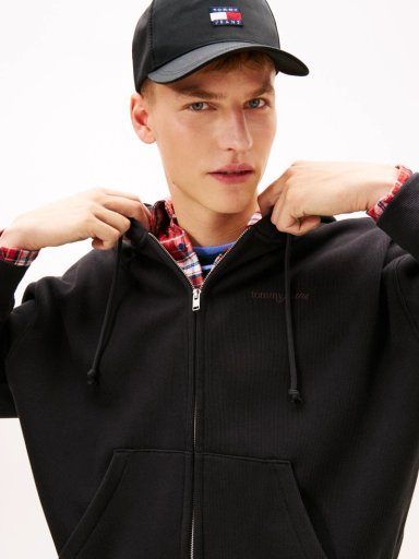 POLERON HOODIE CON CIERRE Y LOGO SCRIPT - 4