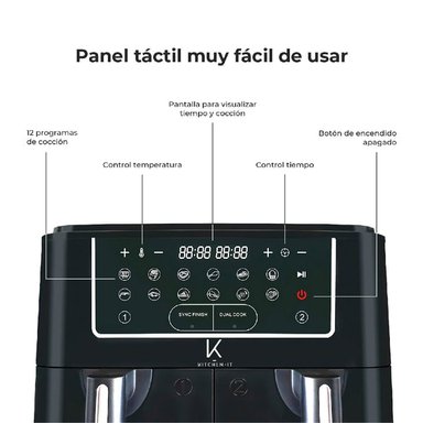 FREIDORA DE AIRE KITCHEN-IT DUAL EDITION 9 LITROS - 7
