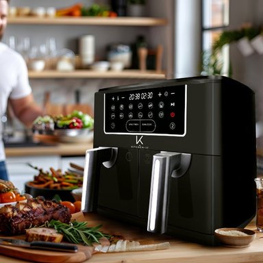 FREIDORA DE AIRE KITCHEN-IT DUAL EDITION 9 LITROS - 12