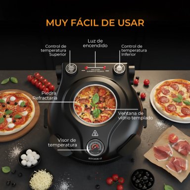 HORNO PIZZA A LA PIEDRA - BLACK EDITION - 4