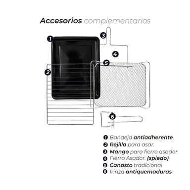 HORNO FREIDORA DE AIRE KITCHEN-IT SMART EDITION 25L - 2