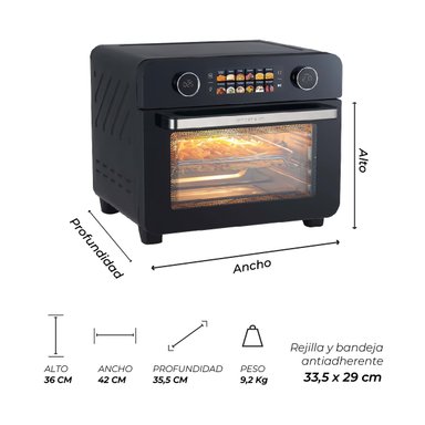HORNO FREIDORA DE AIRE KITCHEN-IT SMART EDITION 25L - 3