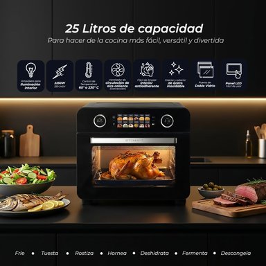 HORNO FREIDORA DE AIRE KITCHEN-IT SMART EDITION 25L - 8