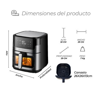 FREIDORA DE AIRE LUXE EDITION 8L - 3