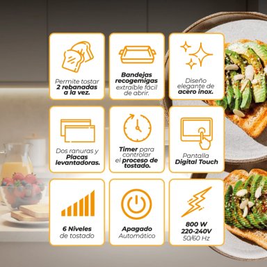TOSTADOR DIGITAL SMART TOAST COMPACT - 9