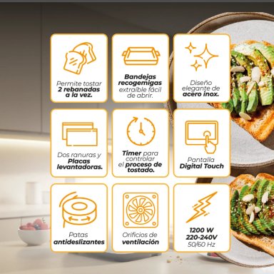 TOSTADOR DIGITAL SMART ELEGANCE - 100% AUTOMATICO - 9