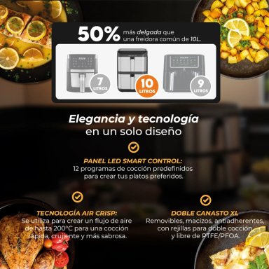 FREIDORA DE AIRE DUAL CRISP XL 10L - 11