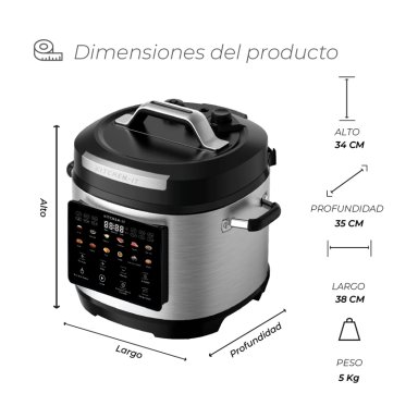 OLLA A PRESION ELE CTRICA MULTIFUNCIONAL 8L - 2