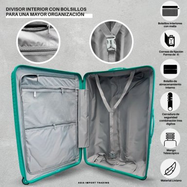 SET 3 MALETAS RIGIDAS URBAN 360° VERDE S/M/L - 3