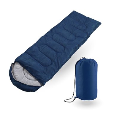 SACO DE DORMIR EXPANDIBLE 2 EN 1 AZUL MARINO 148X202 CM - 1