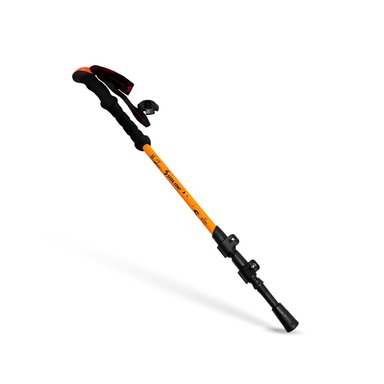 BASTÓN TREKKING PWRFITNESS ALUMINIO BASTON NARANJO - 1